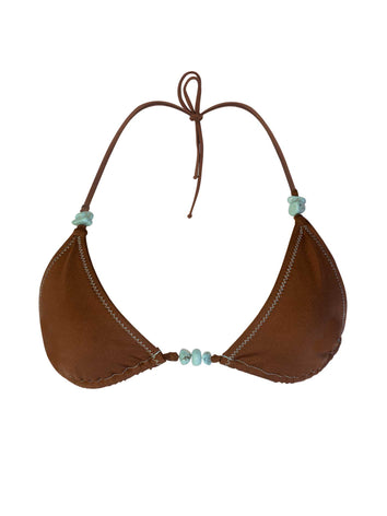 COCOS HOWLITE STRING TRIANGLE TOP